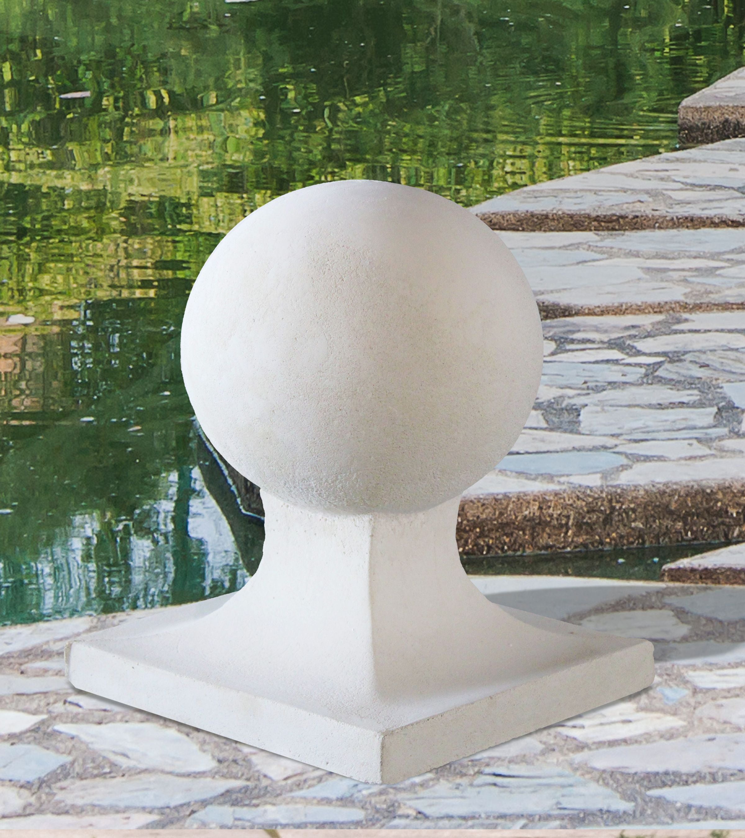 10_INCH_SPHERE_CURVED_BASE_FINIAL_2 - Cast Stone International 