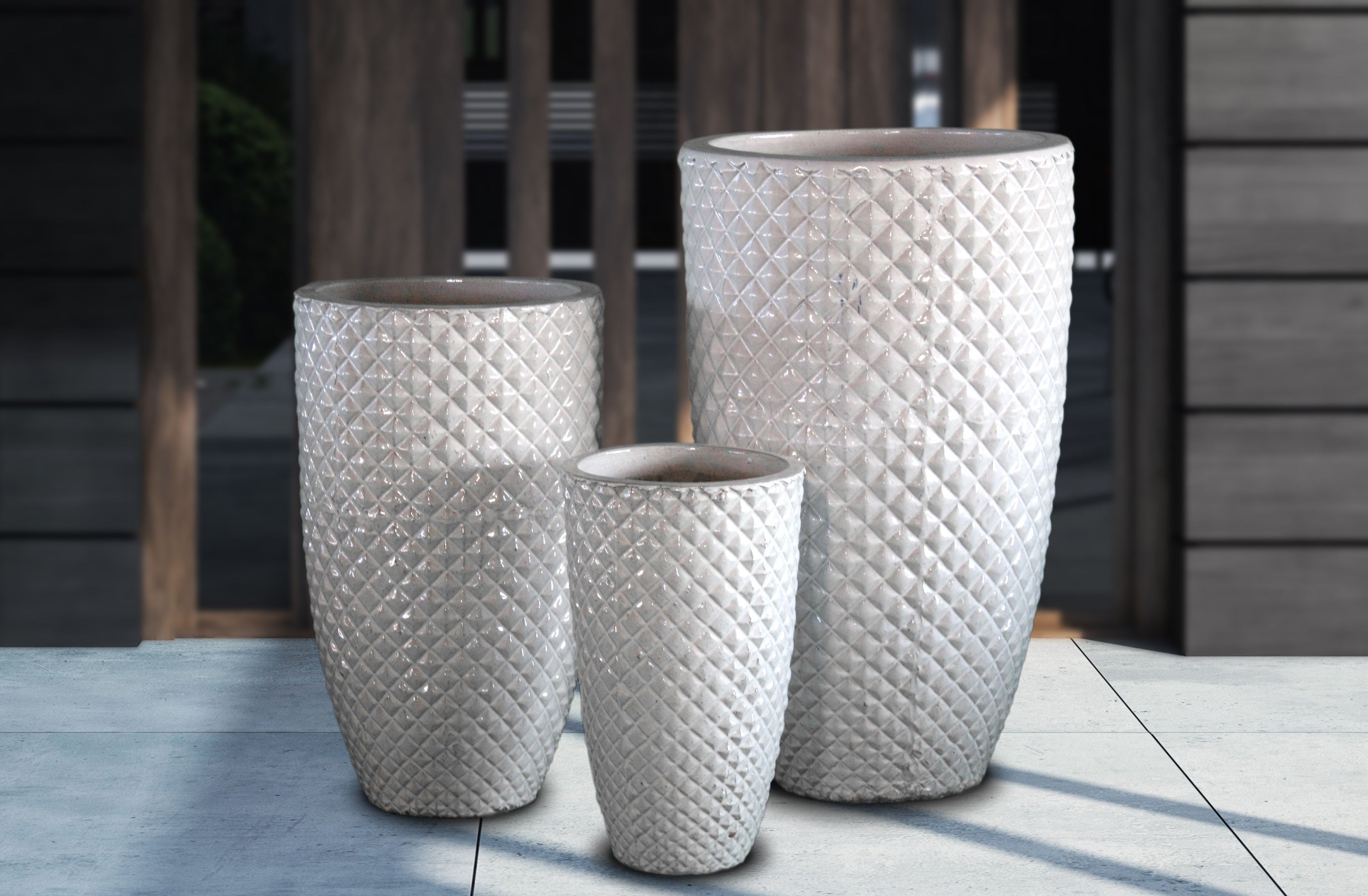 BVLGARI_URN_PLANTERS_SET_OF_3 - Cast Stone International 