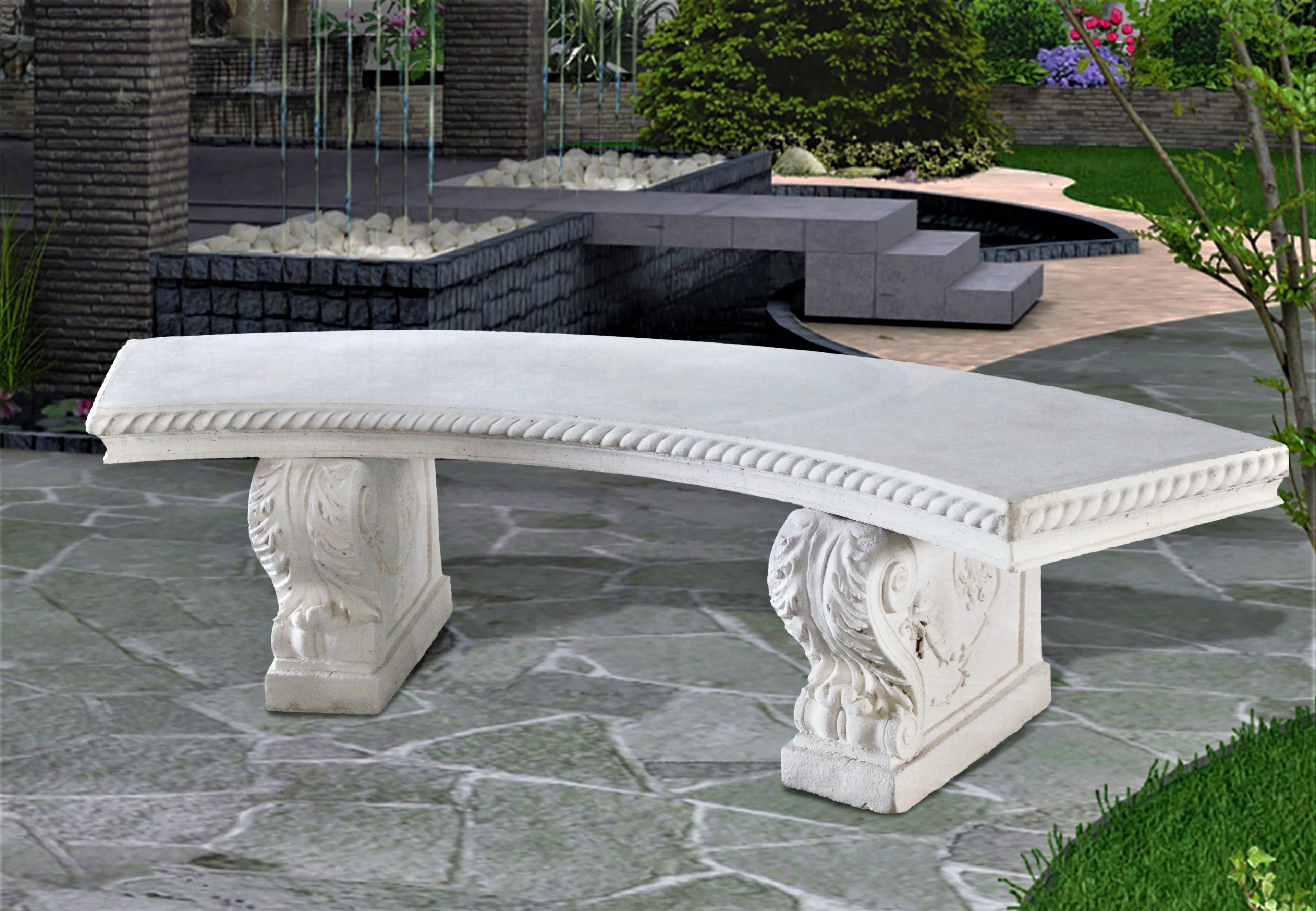 CURVED_ROPE_BENCH_2 - Cast Stone International 