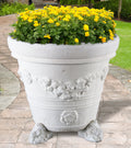 DOPPIO_BORDO_FESTONATO_PLANTER_-MEDIUM - Cast Stone International 