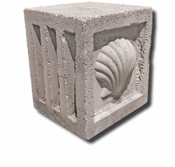 FLUTED_SHELL_PEDESTAL - Cast Stone International 