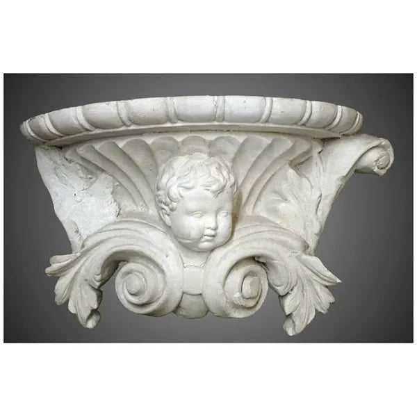 FaceScrollBracketwithShelf - Cast Stone International 