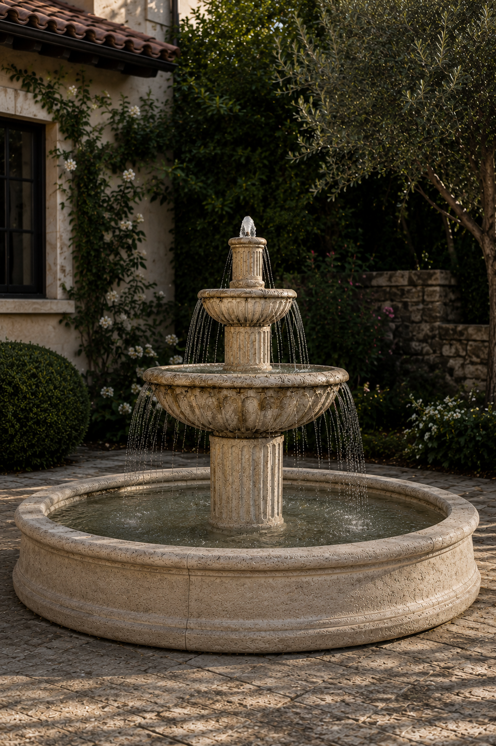 Fluted In Grando Pool Water Fountain