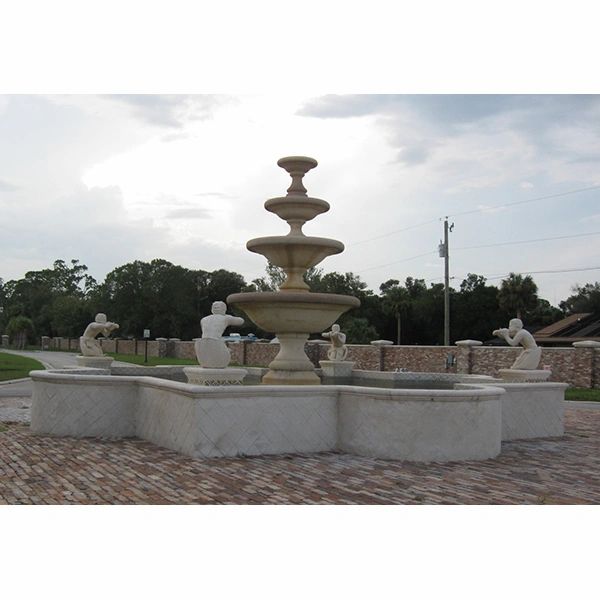 ITALIAN_PALERMO_WITH_TRITON_WATER_FOUNTAIN - Cast Stone International 