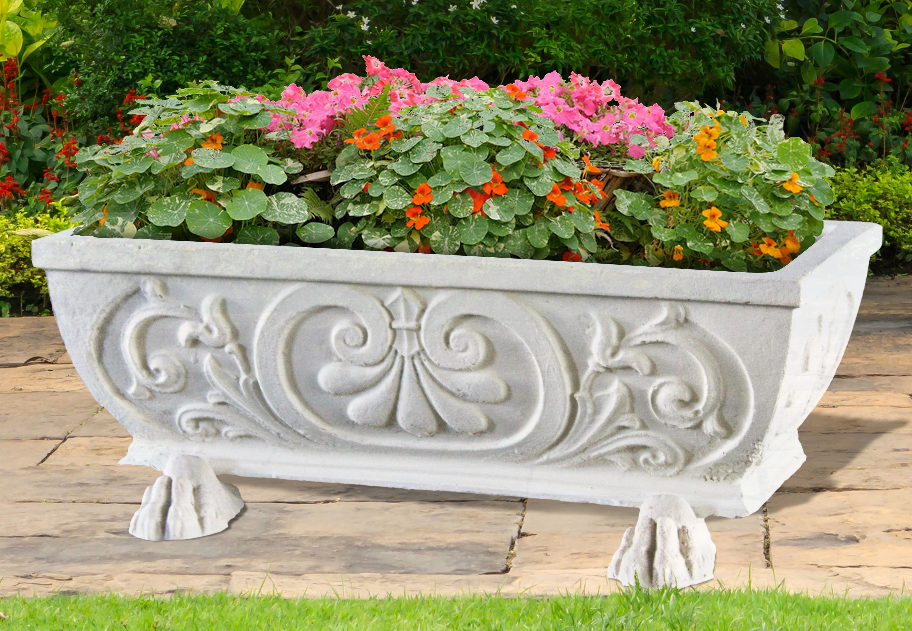 ITALIAN_RECTANGULAR_PLANTER - Cast Stone International 