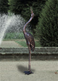 NOBLE_CRANE_REACH_BRONZE_STATUE - Cast Stone International 