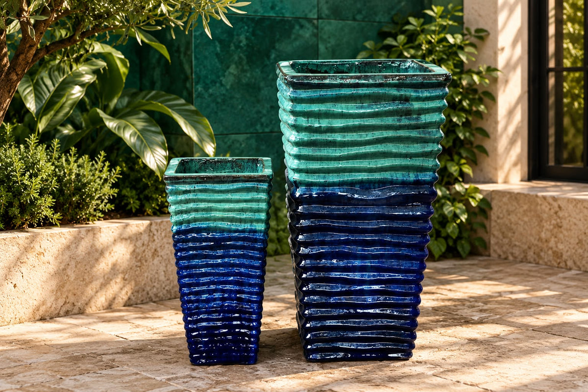 Ombre Square Urns