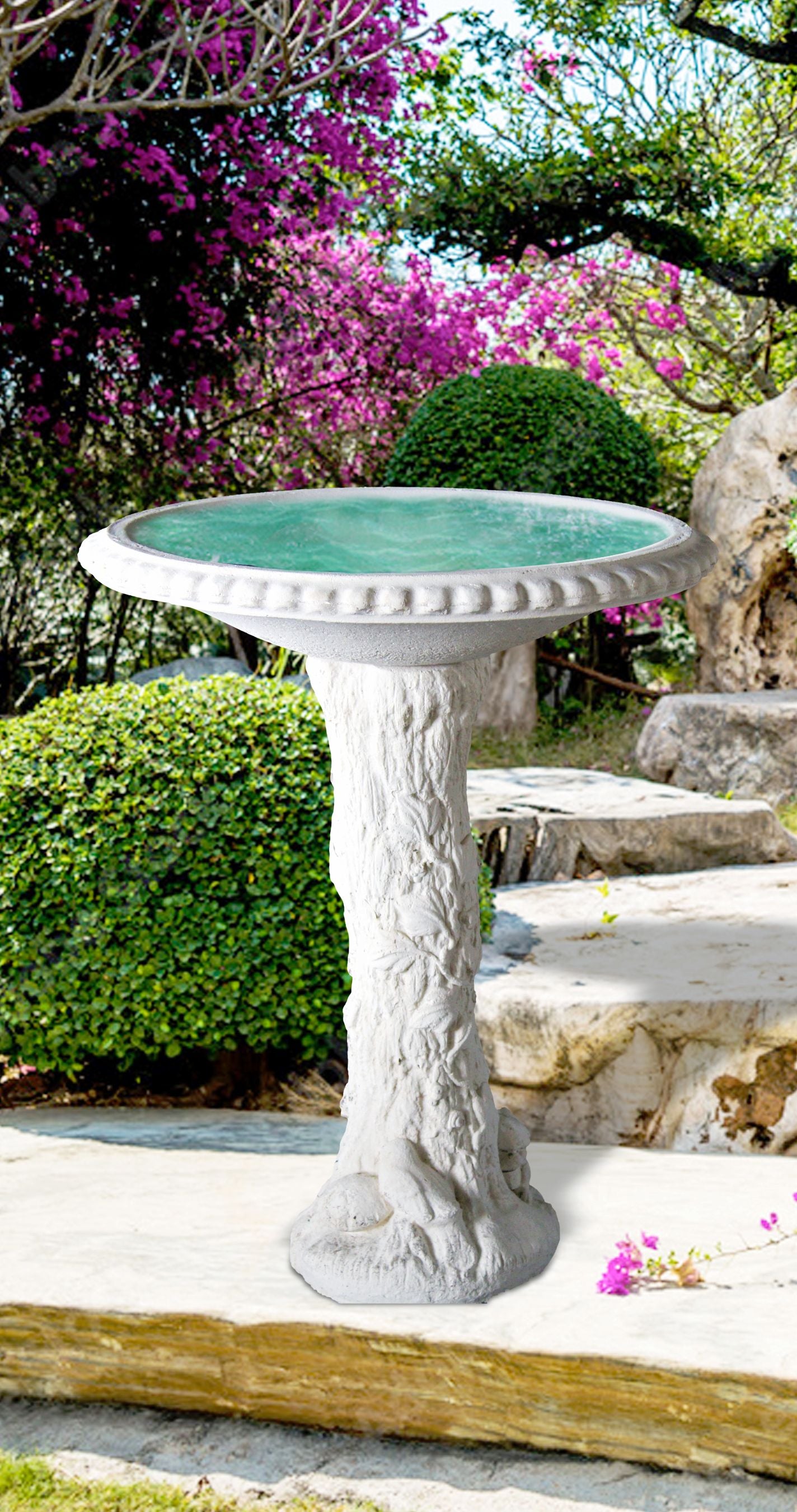 PARADISE_BIRDBATH - Cast Stone International 