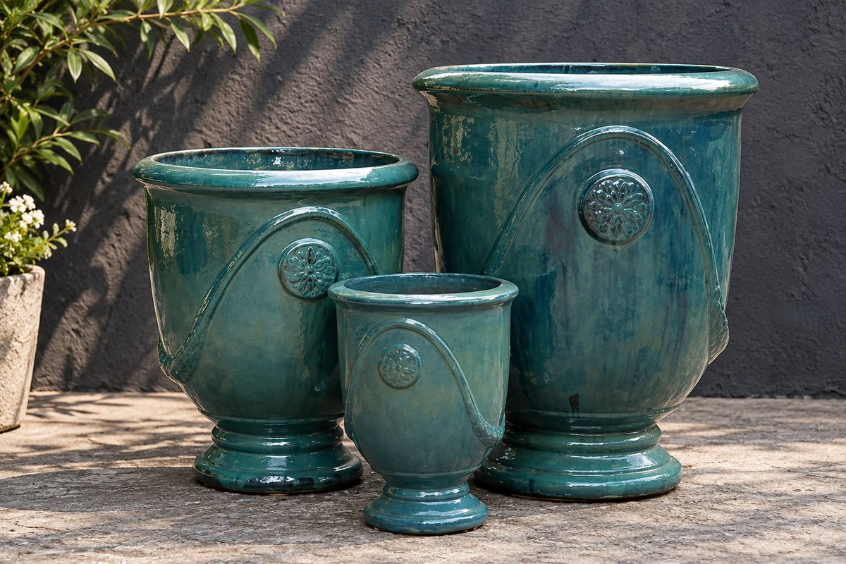 Rosette Ceramic Urns