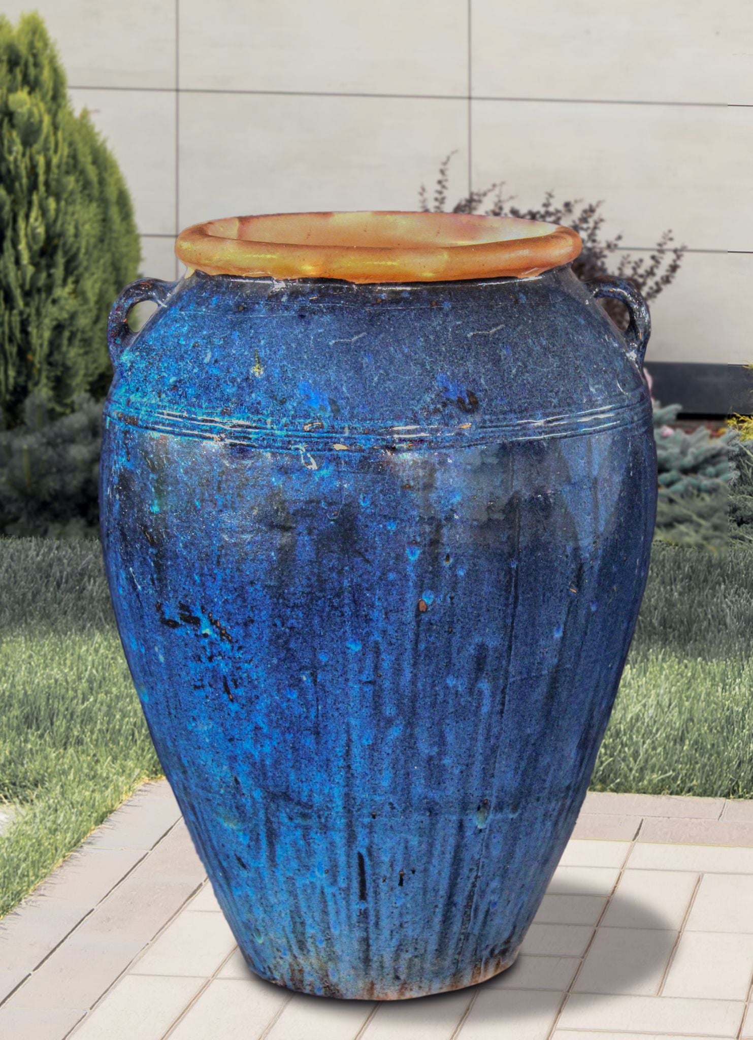 Royal_Blue_Munich_Urn - Cast Stone International 