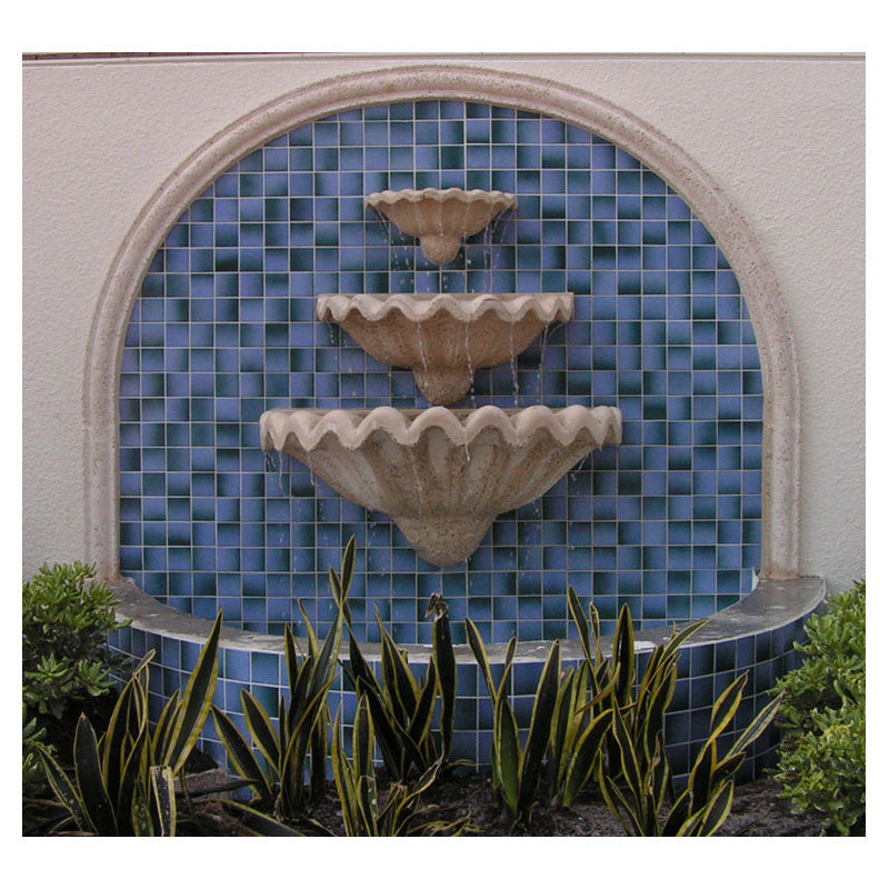 SEASHELL_FOUNTAIN_3_TIER - Cast Stone International 