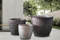 SET_OF_3_CAPPUCHINO_INFINITY_PLANTERS - Cast Stone International 
