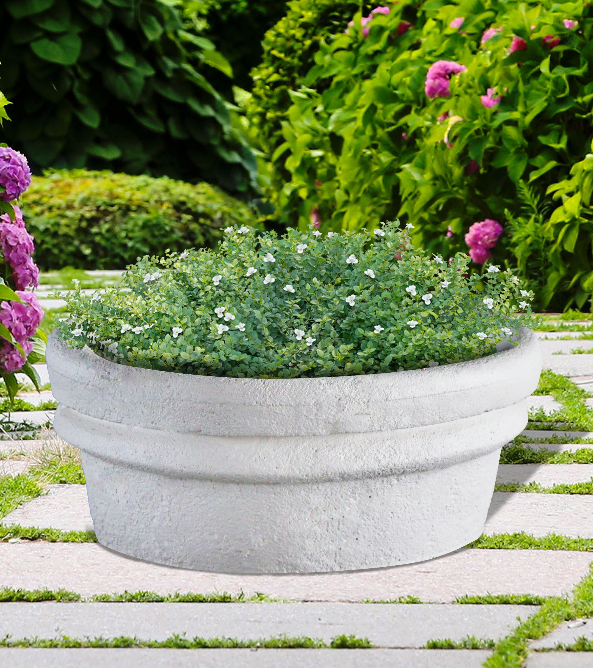 SHALLOW_FLOWER_POT - Cast Stone International 