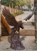 SOARING_EAGLE_BRONZE_STATUE - Cast Stone International 